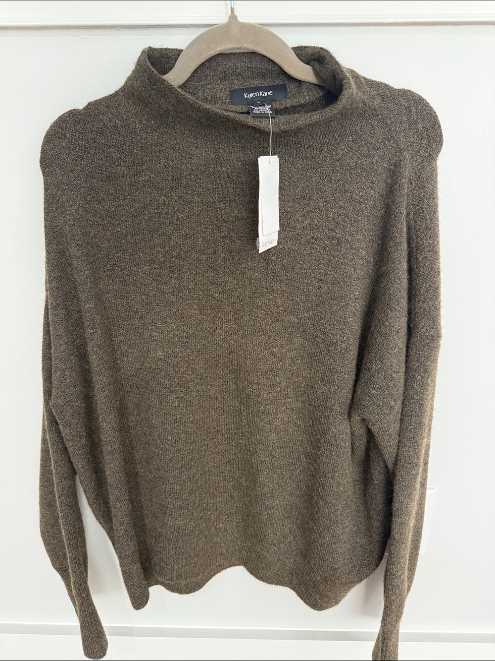 Karen Kane NWT Women’s Size L Greenish Brown Sweater retained for $148